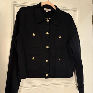 J. Crew Black Blazer with Gold Accents
